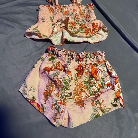 Bonnie Baby 2 Piece Muti-Color Floral Set Size 12M - Picture 2 of 3